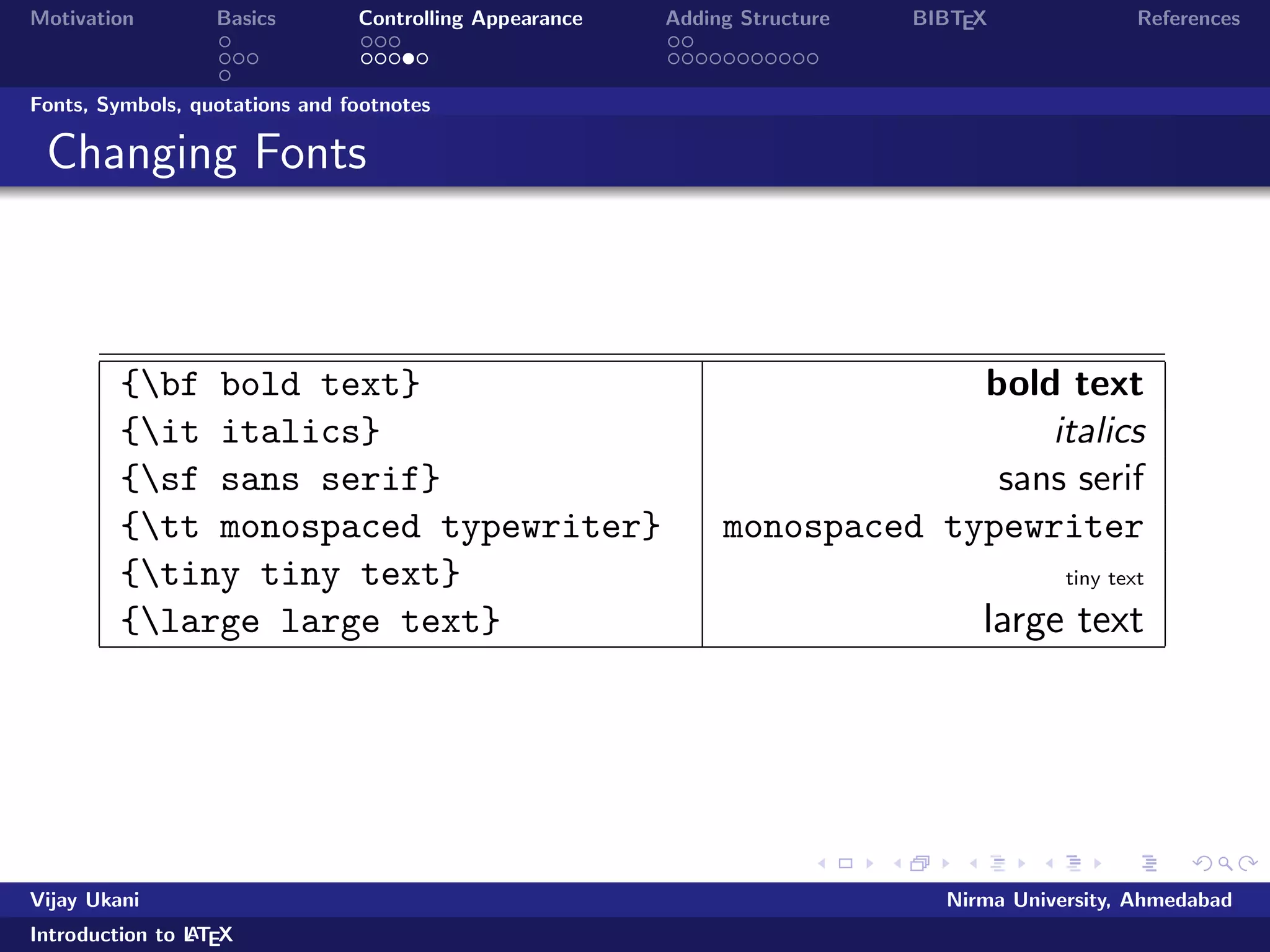 Motivation Basics Controlling Appearance Adding Structure BIBTEX References 
Running LATEX 
Running and Viewing LATEX 
Start WinEdt or any of your favorite TEX editor 
Create a new .tex  