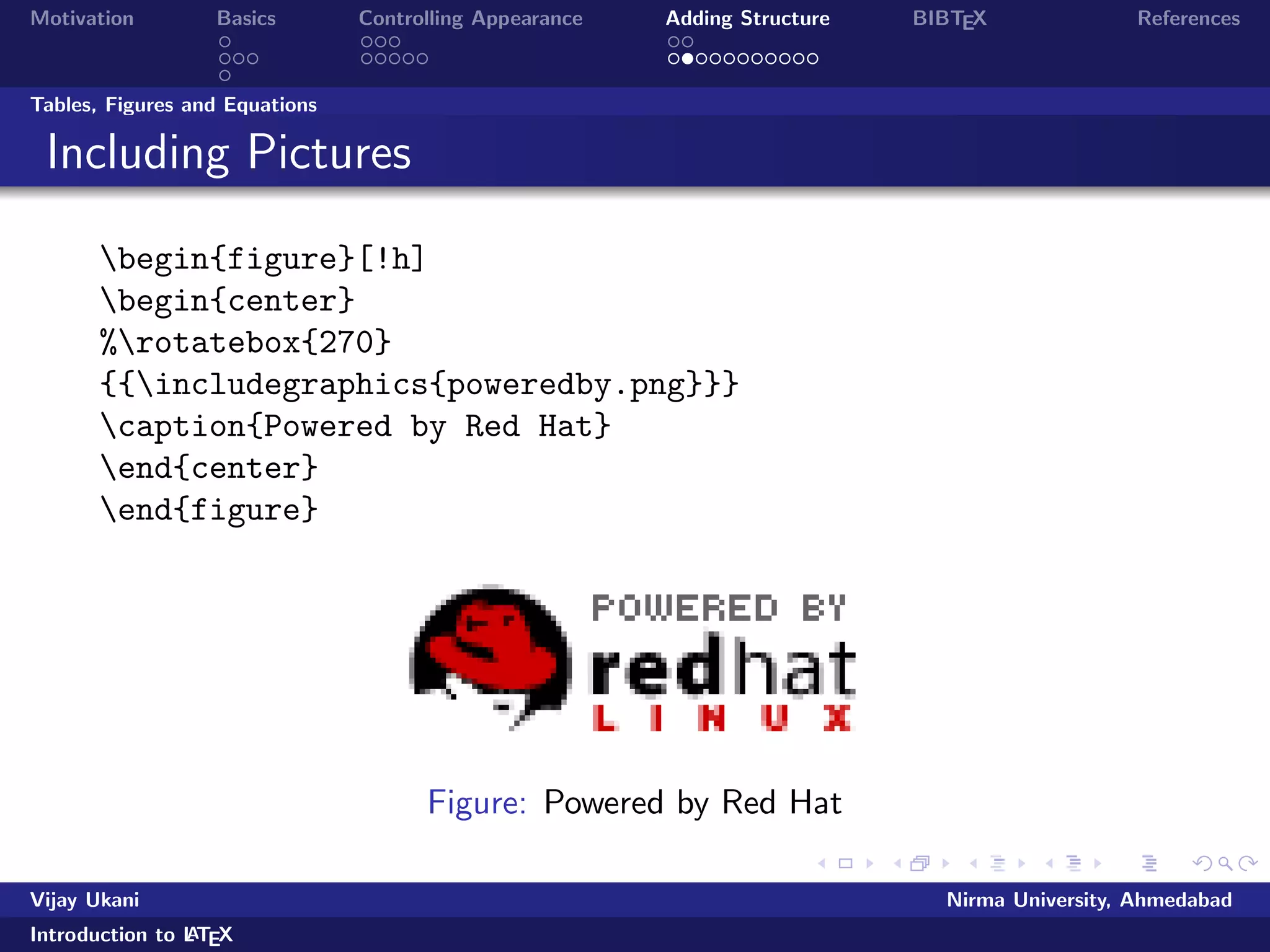le as per previous slide 
Prepare Bibliography, if any 
Use BibTex to process Bibliography 
Compile your document with LaTeX  