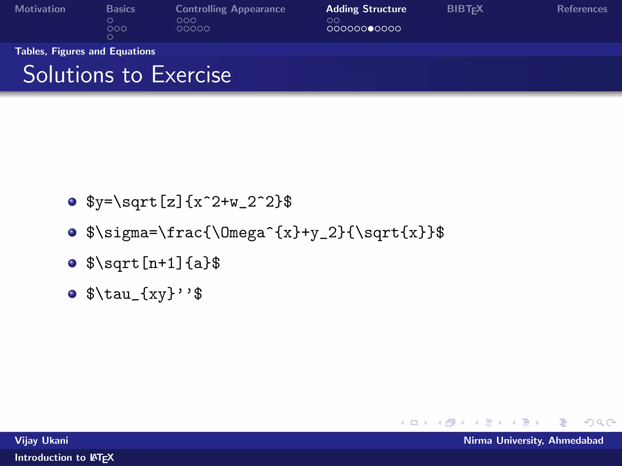 lename.tex command 
on DOS prompt or click TEX button in the menubar 
View the dvi output 
To get pdf output, the command is pd
atex  