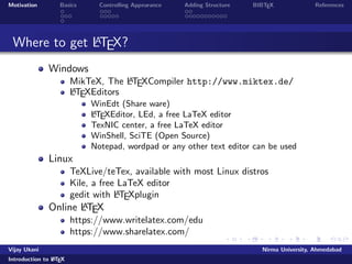 les 
before you can see the changes. Rather it is WYMIWYG 
(What You Mean is What You Get) 
If you are trying to produce a document for which there is no 
pre-de 