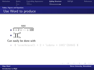 lename.tex command 
on DOS prompt or click TEX button in the menubar 
View the dvi output 
To get pdf output, the command is pd
atex  
