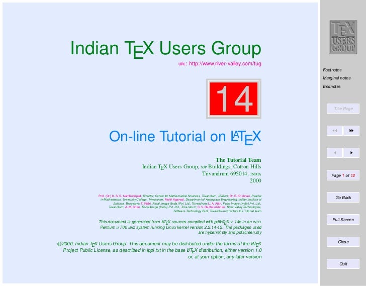 Latex Tutorial Indian Tex User Group | latex tutorial Latex Tutorial Indian Tex User Group | latex tutorial