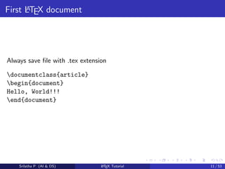 Latex introduction tutorial for daily wo | PDF