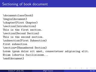 Latex introduction tutorial for daily wo | PDF