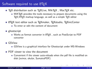 Latex introduction tutorial for daily wo | PDF