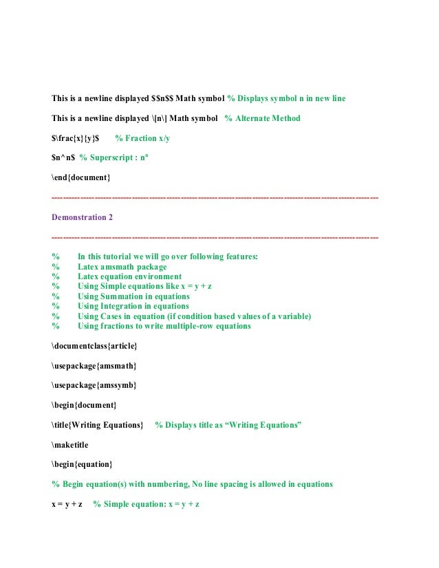 Latex Amsmath Tutorial | latex tutorial by dr m c hanumantharaju Latex Amsmath Tutorial | latex tutorial by dr m c hanumantharaju