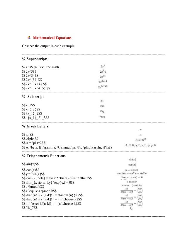 Latex Tutorial by Dr. M. C. Hanumantharaju