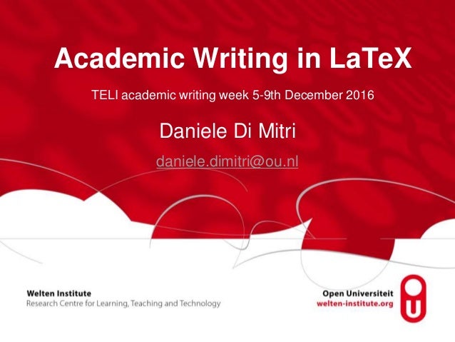 academic writing using latex ppt