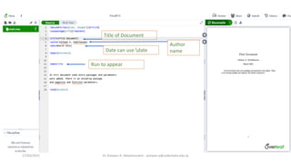 Title of Document
Date can use date
Run to appear
Author
name
Dr Ashwan A. Abdulmunem - ashwan.a@uokerbala.edu.iq
17/03/2021
 
