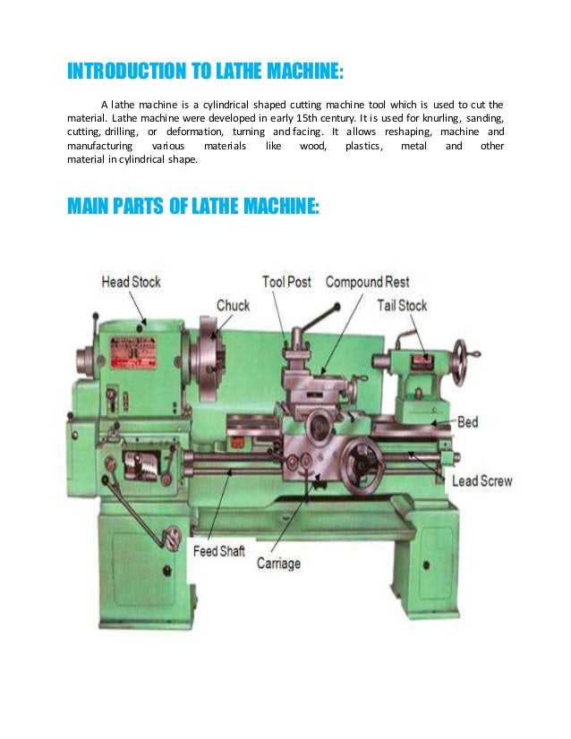Parts Of A Lathe And Their Functions at Eliza Ashley blog