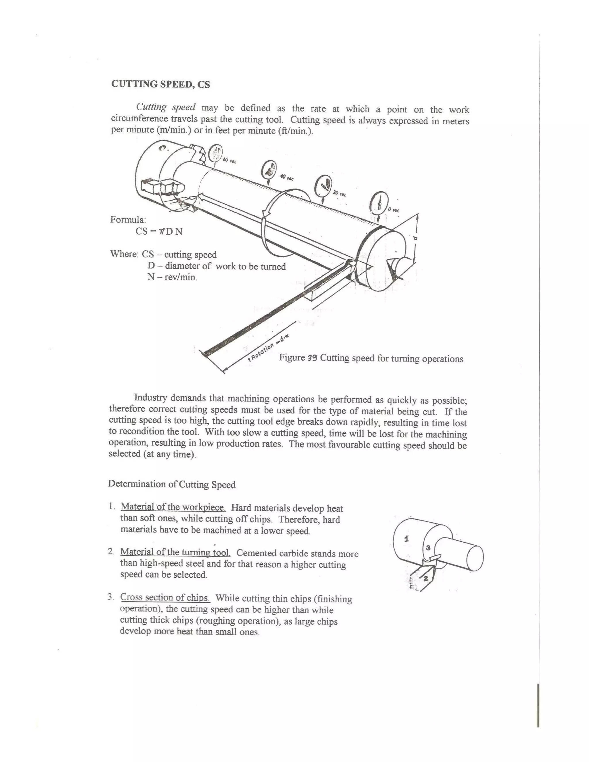 Lathe machine processes