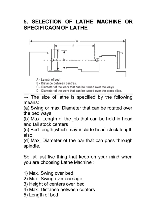 Lathe machine report PDF