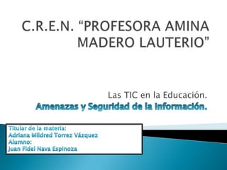 Las TIC en la Educación.
 