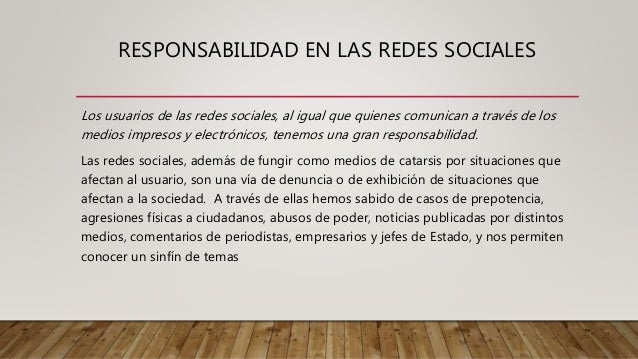 Resultado de imagen para responsabilidad en las redes