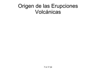 Origen de las Erupciones Volcánicas 