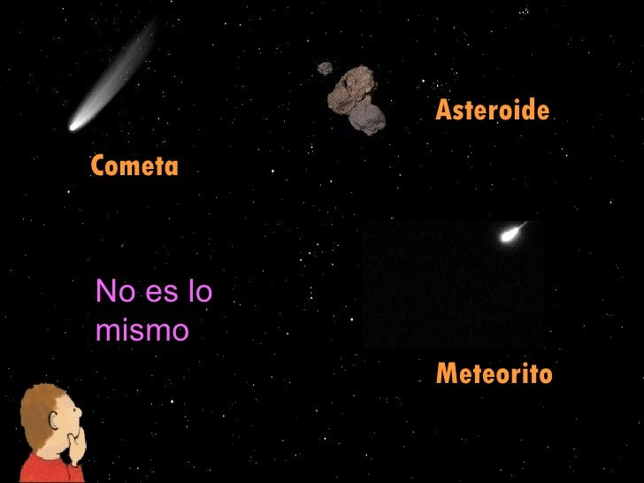 Resultado de imagen de asteroide cometa y meteorito
