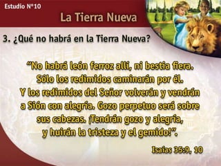 Estudio Bíblico: La tierra nueva