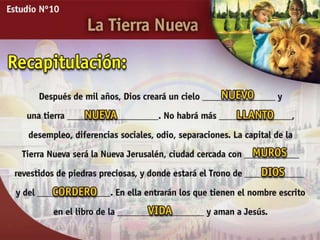 Estudio Bíblico: La tierra nueva
