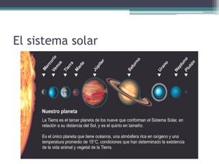 El sistema solar
 