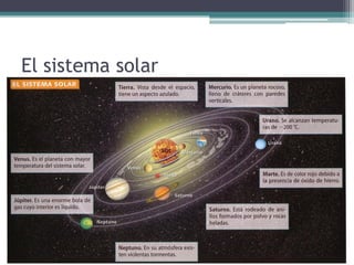 El sistema solar
 