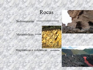 Rocas Sedimentarias Metamórficas Magmáticas o volcánicas 