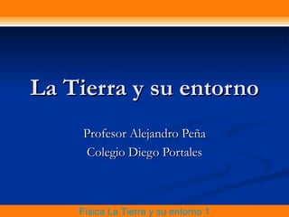 La Tierra y su entorno Profesor Alejandro Peña Colegio Diego Portales 