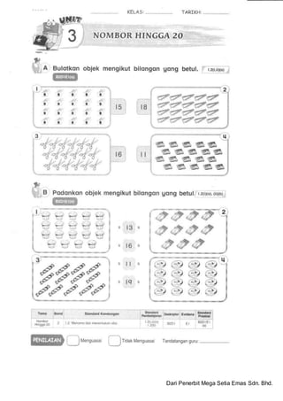 Latih Tubi Soalan Latihan Matematik Tahun 1 Cuti Bulan Mac 3