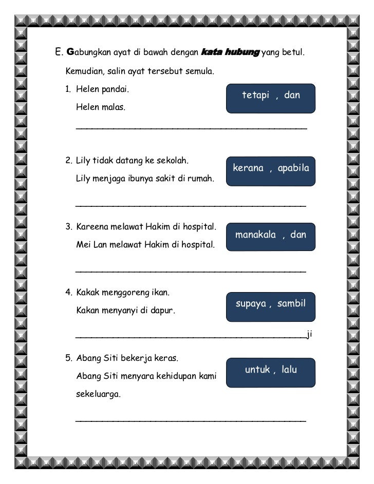 Latihan Bahasa Melayu