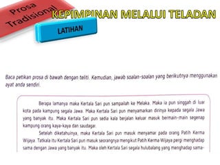 KEPIMPINAN M TELADAN  Latihan