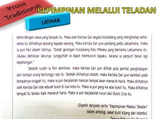 KEPIMPINAN M TELADAN  Latihan