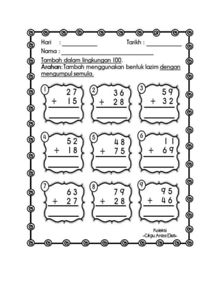 Latihan Matematik Tahun 1 Docx
