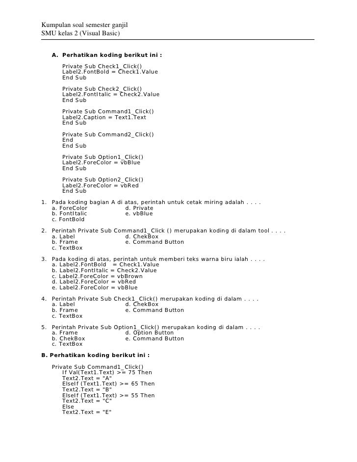 Latihan soal-visual-basic
