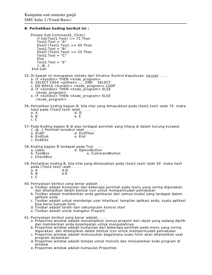 Latihan soal-visual-basic