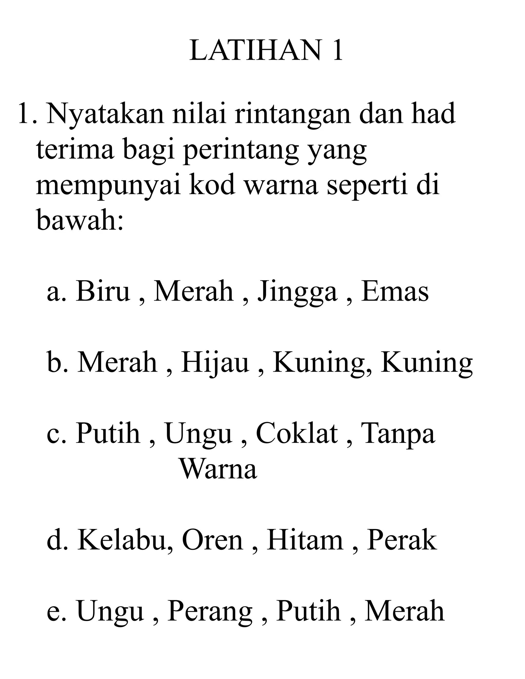 Latihan 1 | DOC