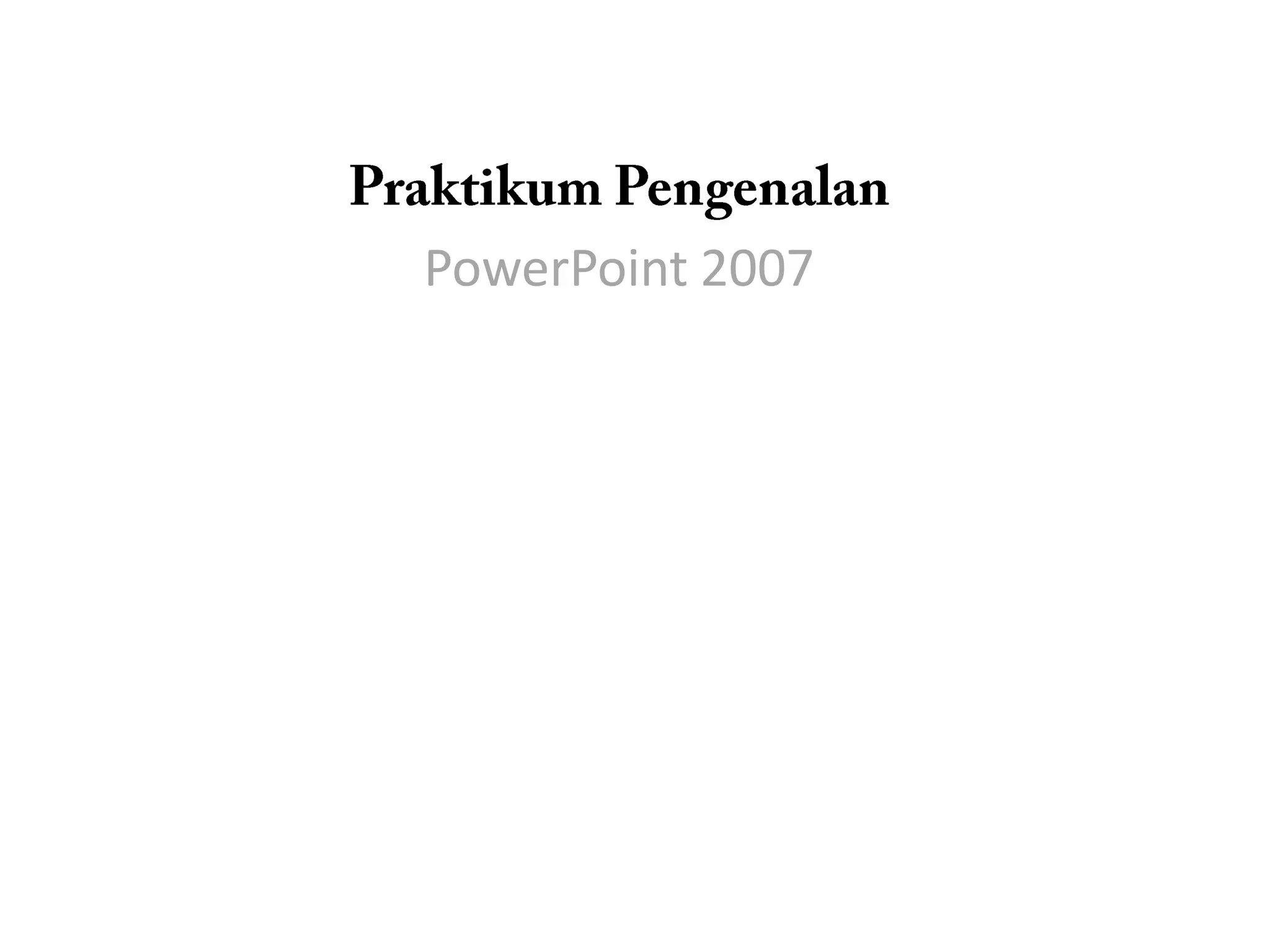 PowerPoint 2007