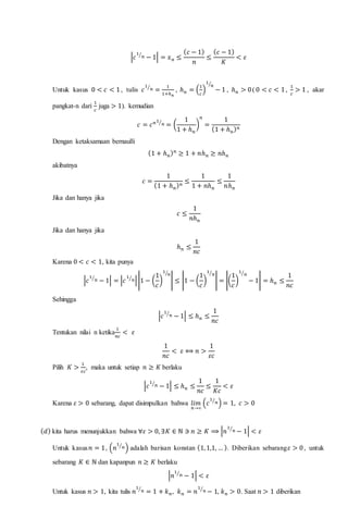 Analisis Real (Barisan Bilangan Real) Latihan bagian 2.1 | DOCX