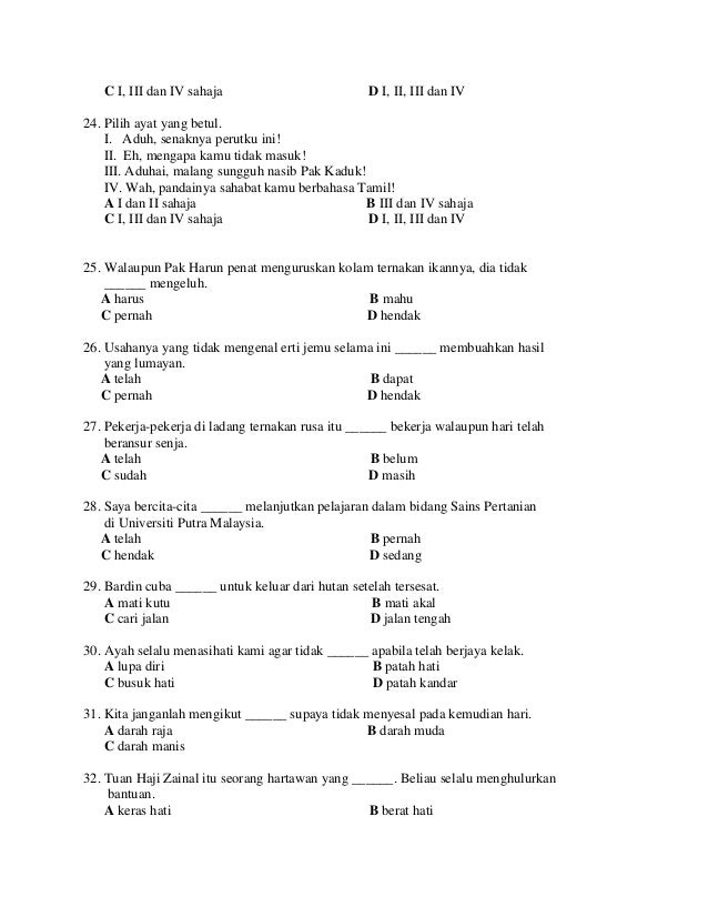 Latihan Bm Tahun 5 - Imagez.co