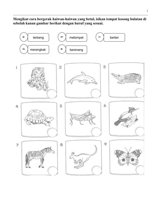 Latihan cara bergerak haiwan