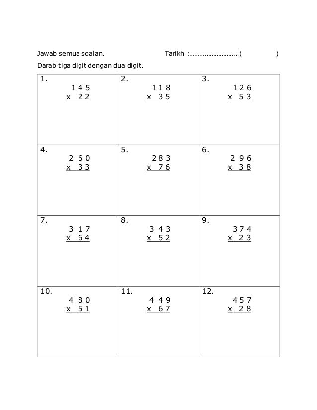 Soalan Matematik Tolak Tahun 6 - Kecemasan q