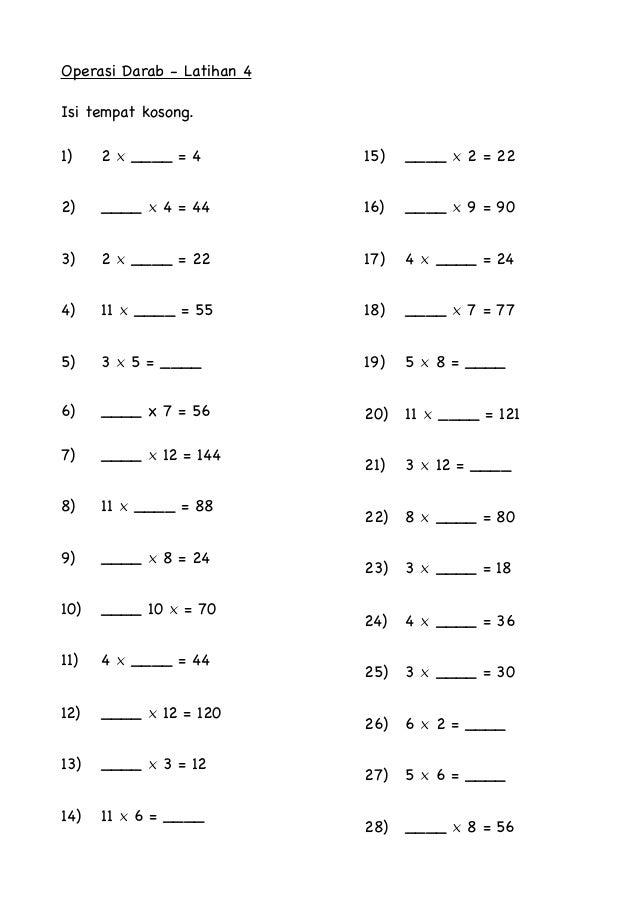 Latihan Bahagi Tahun 3 - soakploaty