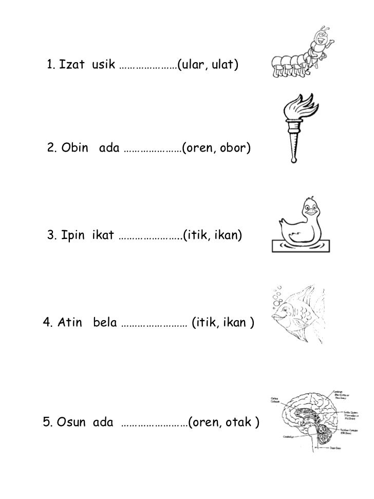 Latihan darjah 1 bahasa malaysia