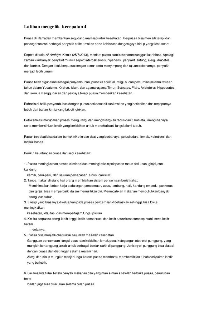 Latihan dasar mengetik 10 jari dan mengetik buta