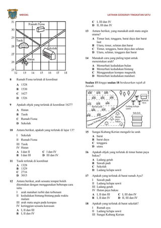 Latihan Geografi Tingkatan 1