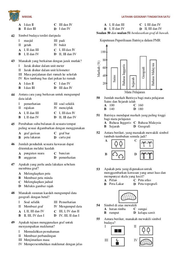 Latihan geografi tingkatan 1