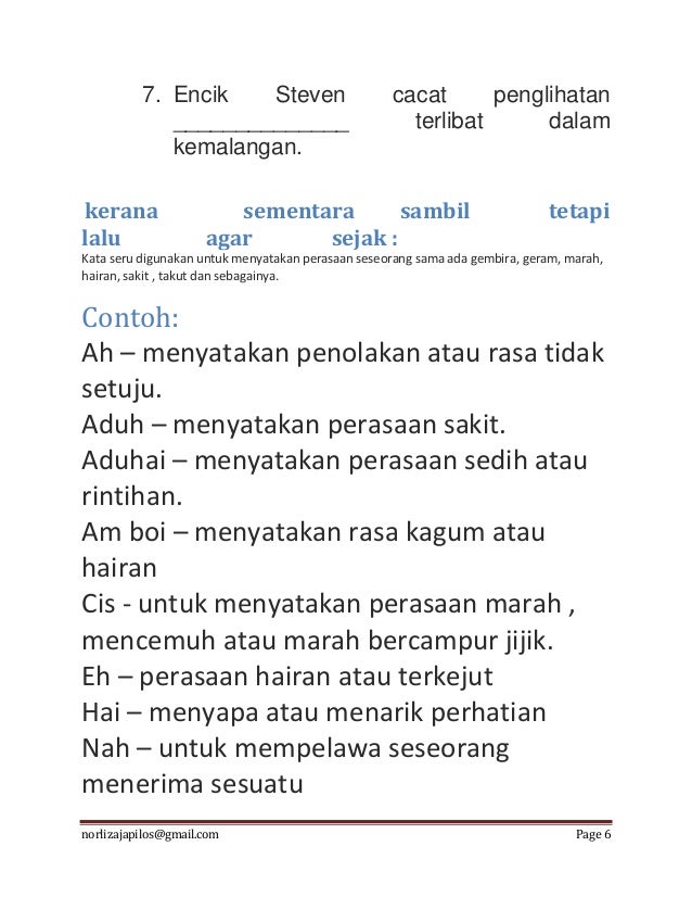 Latihan hari ini