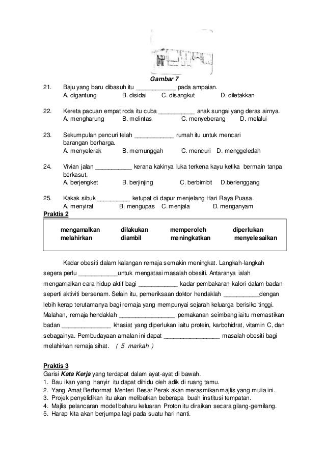 Latihan Kata Kerja