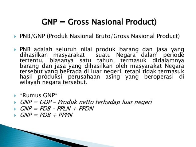 Latihan makro ekonomi GNP Gross Nasional Product
