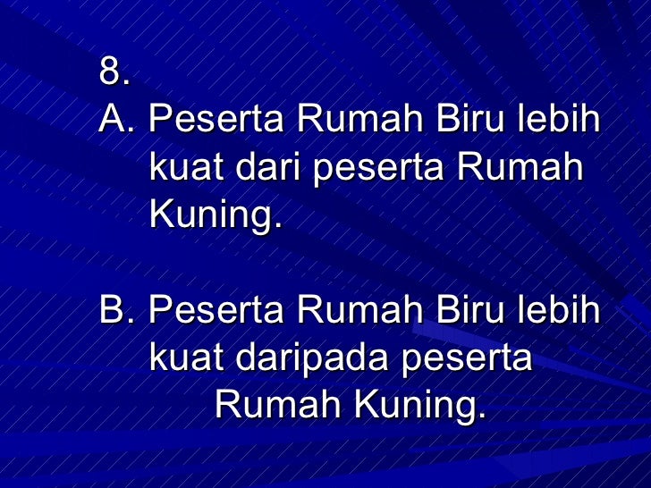Latihan memilih ayat yang betul