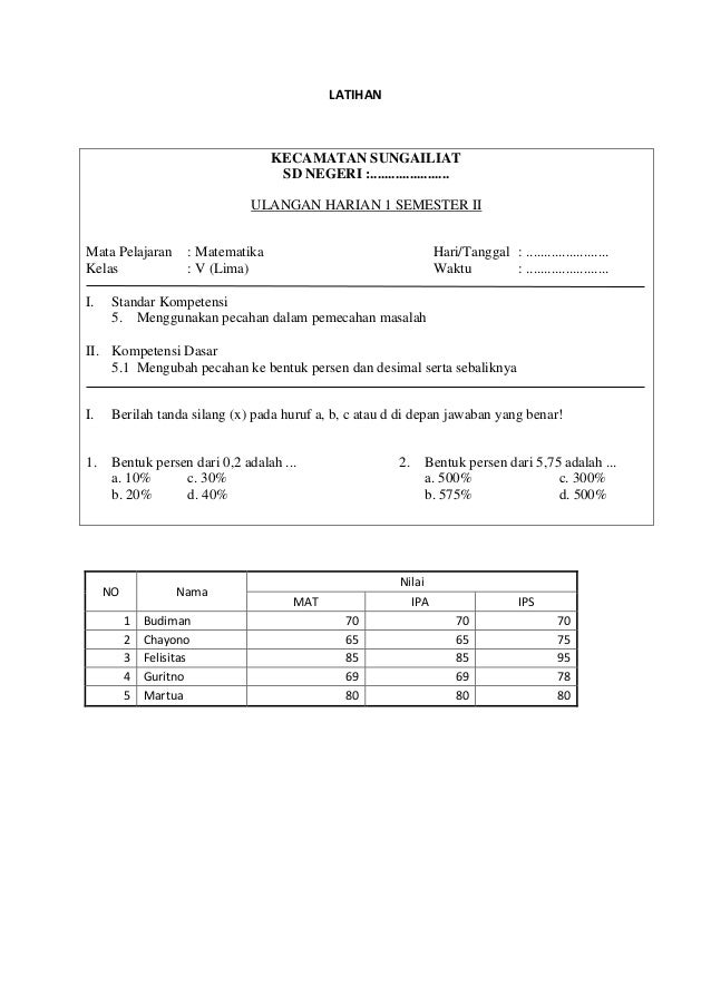 Latihan Microsoft Word