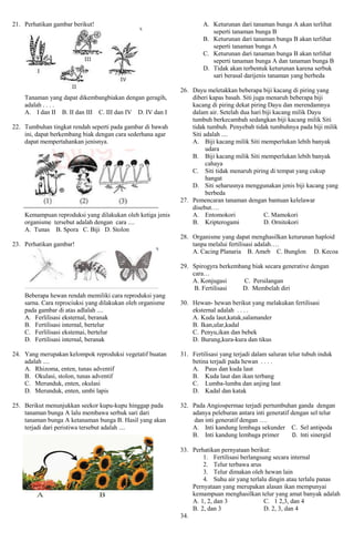Latihan paket biologi persiapan un 2019a | PDF